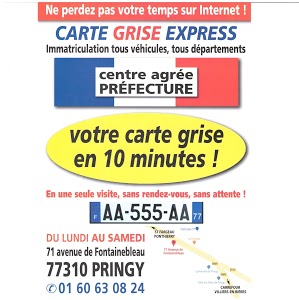 CARTE GRISE EXPRESS PRINGY - MVN AUTOS SARL -